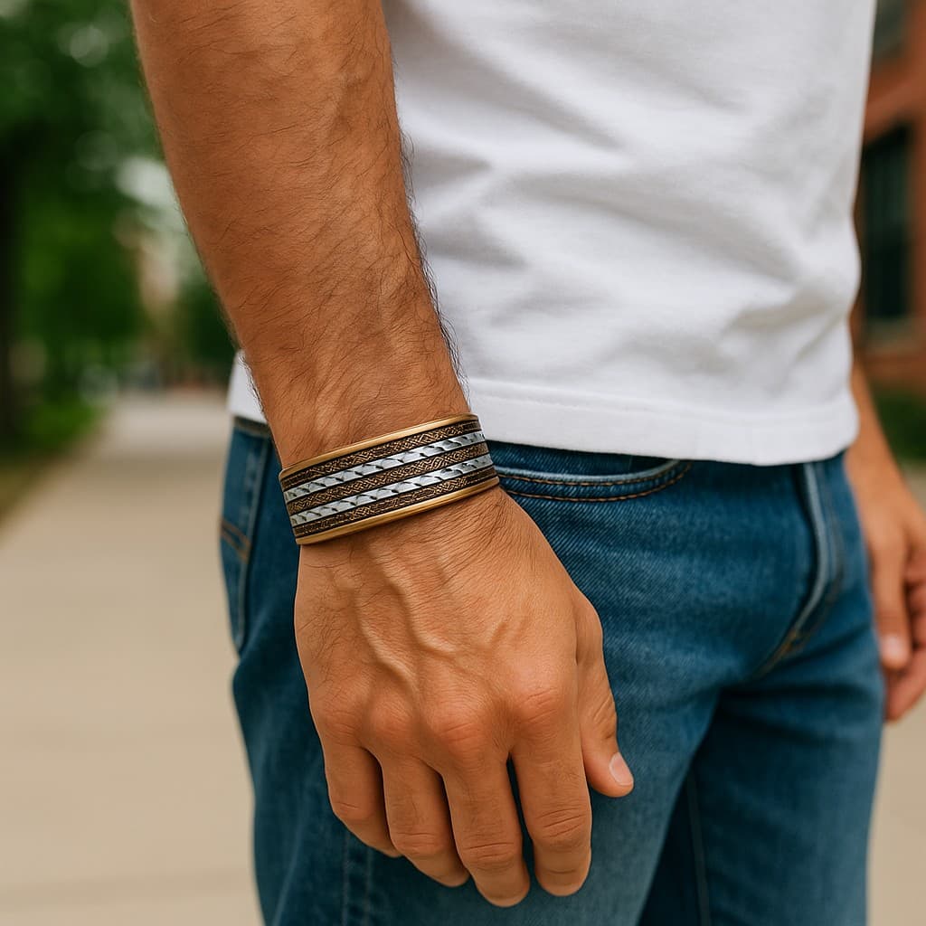 Manyetik bakır bileklik unisex bileklik saf bakır sağlık bilekliği