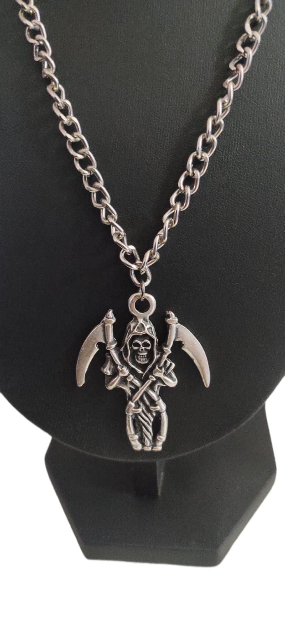 Zincir Kolye, Azrail Figurlu Zincir Kolye, Unisex Kolye